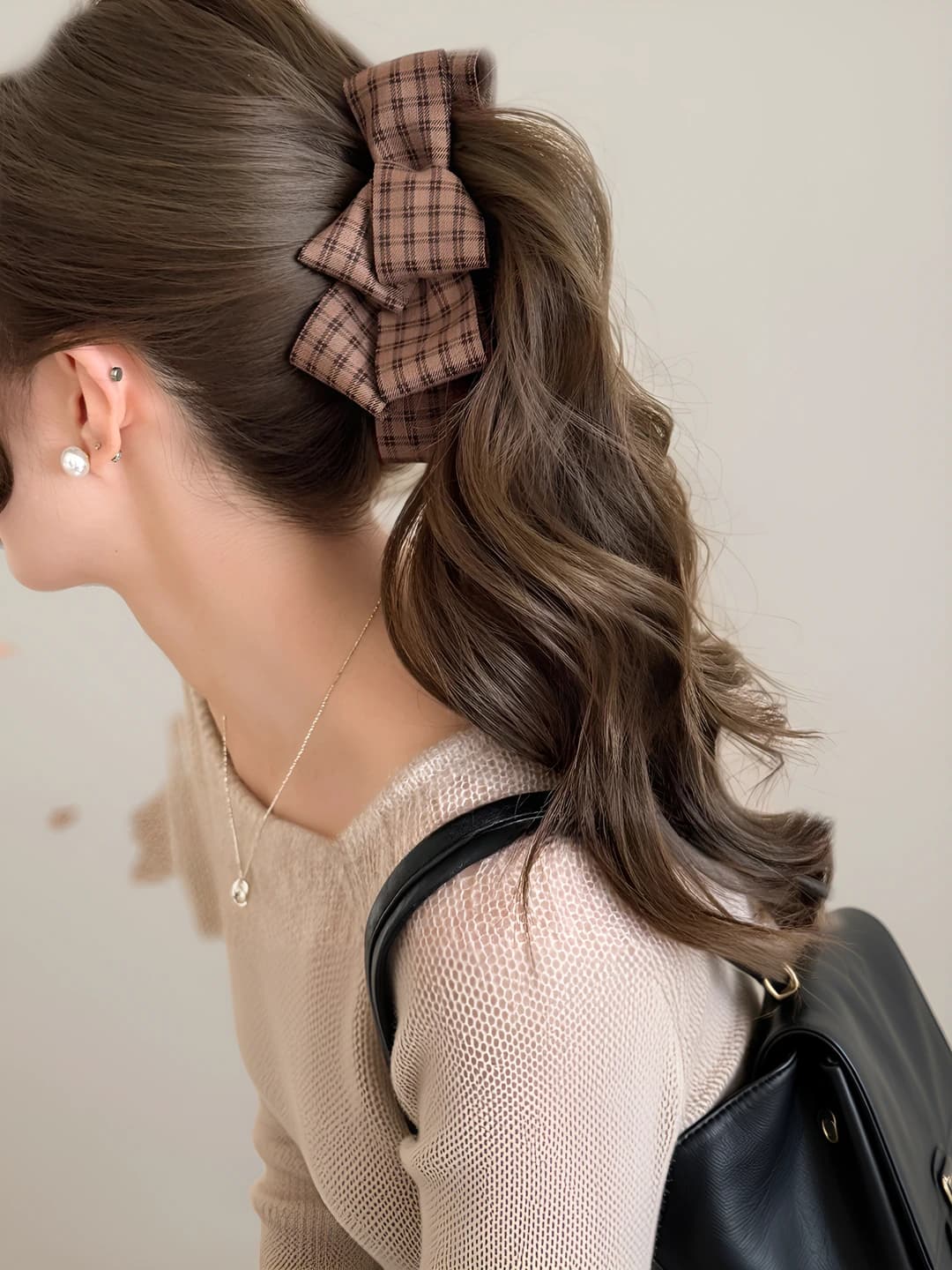 1# Small plaid clip ~15 cm