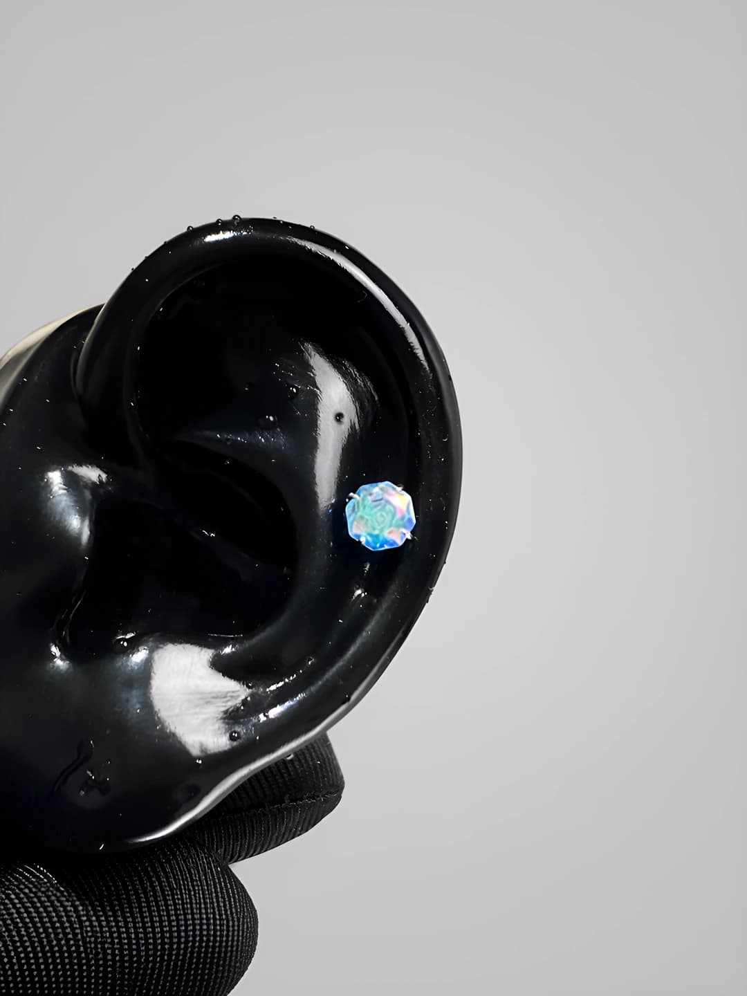 6 mm Neon blue rose 1 pc