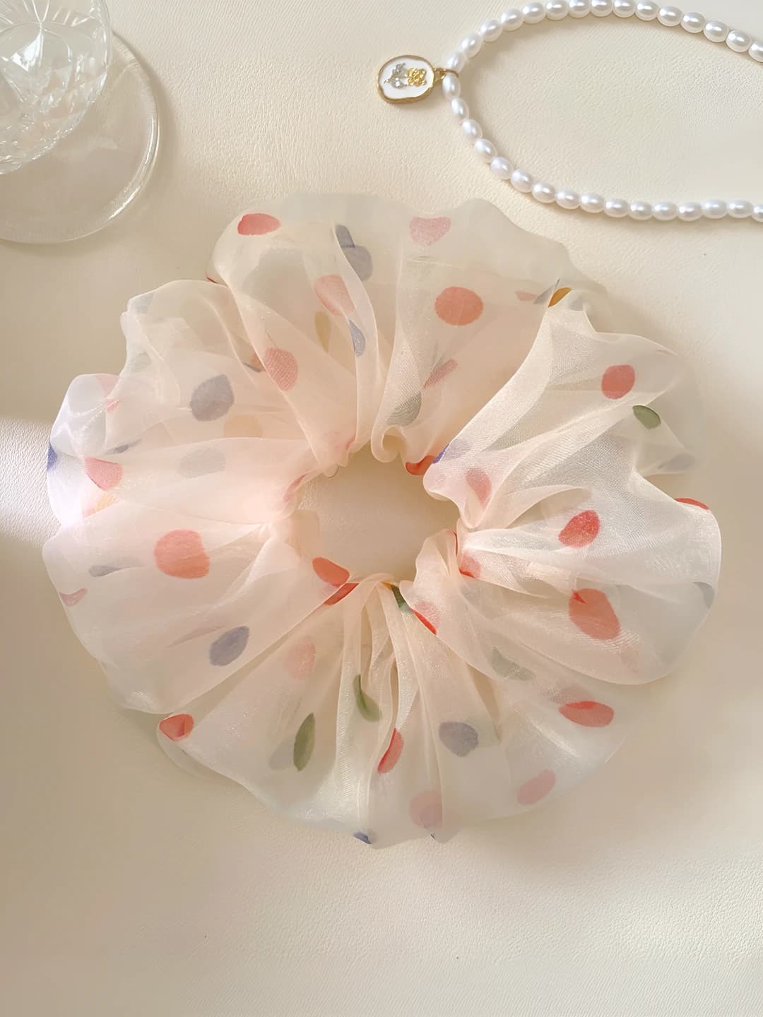 Beige polka dot 15 cm