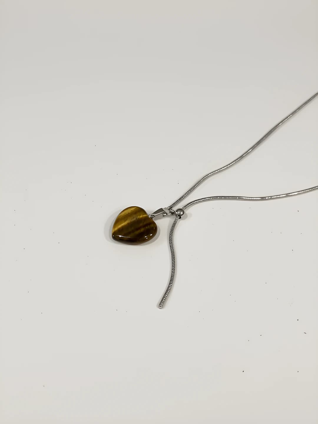 Tiger eye, heart, adjustable
