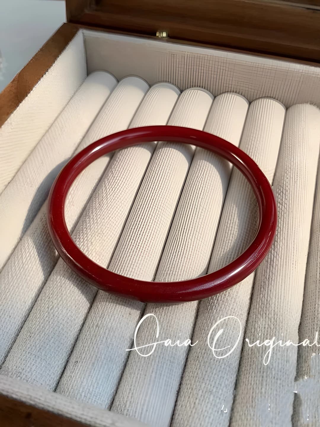 【6mm】Cinnabar qizil 1 dona