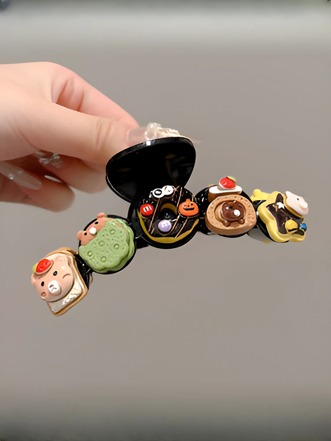 15# Glossy black donut 10 cm