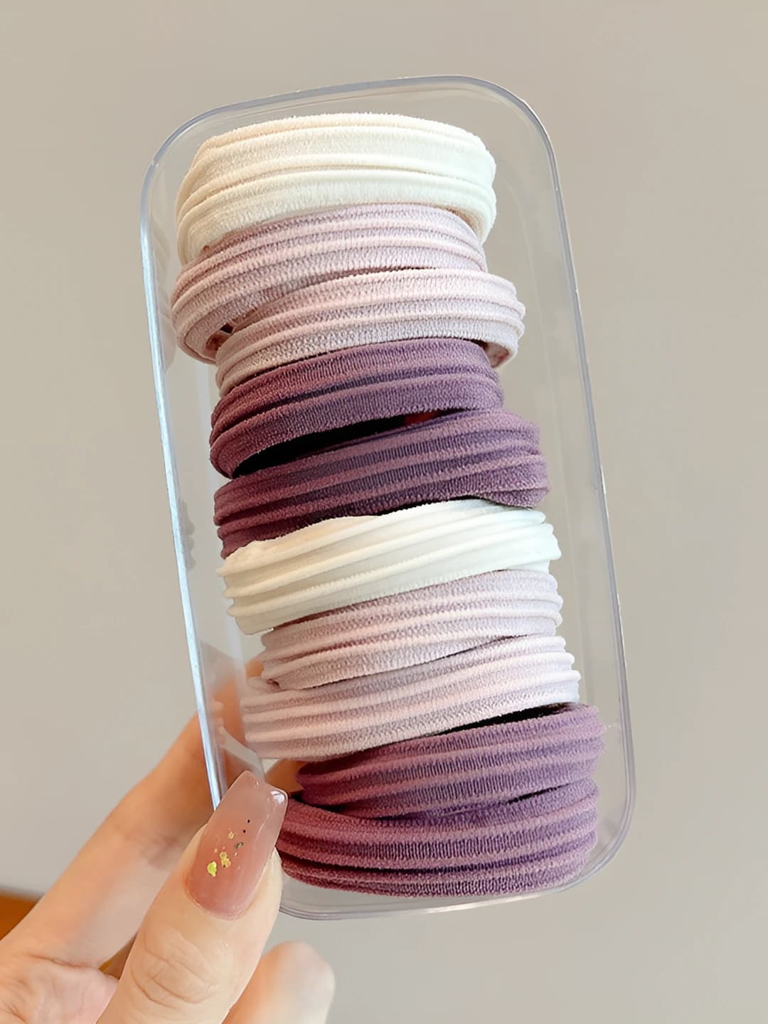 13# Purple - striped, 10 pcs, oval box, 4.5 cm