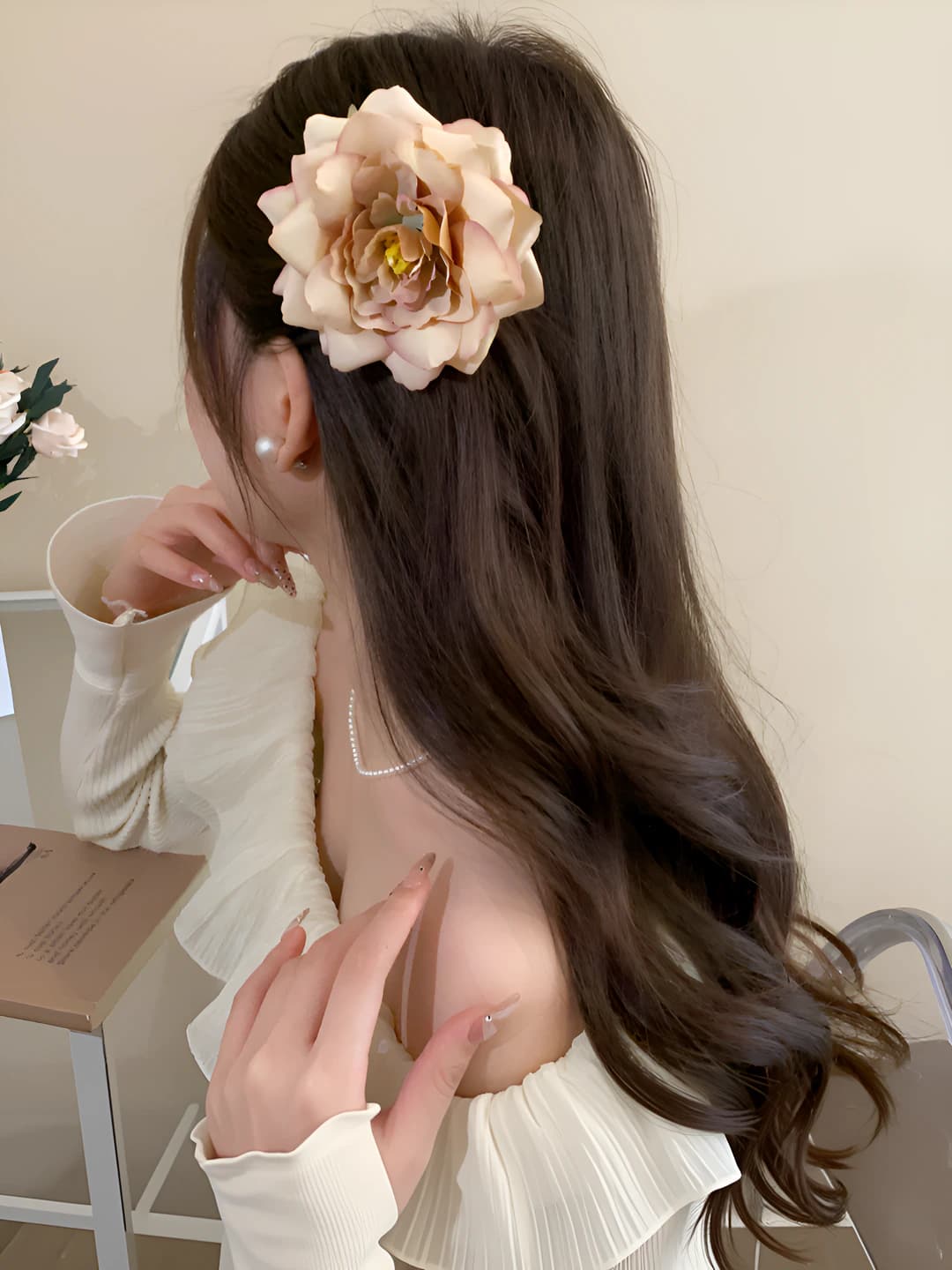15# зажим - Жёлтые сухие цветы
