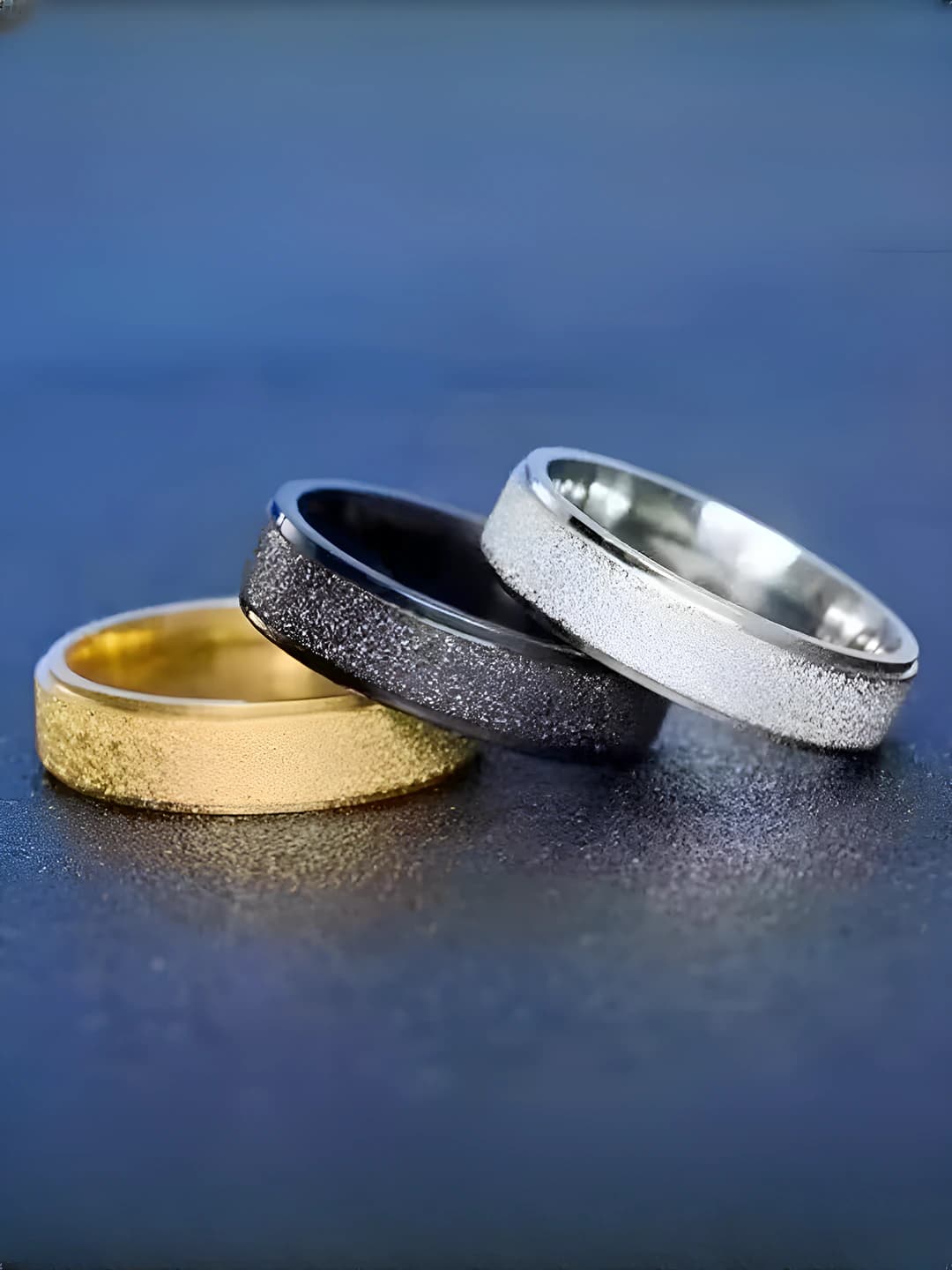 Women's matte titanium steel ring, OL style, for couples