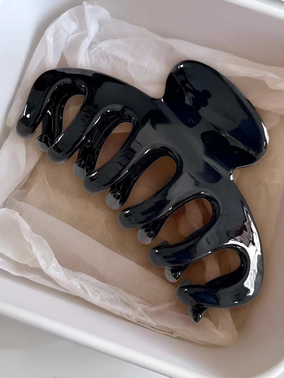 4# Black pumpkin clip, ~11 cm