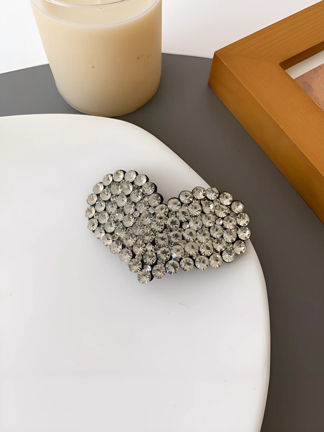 7# Large heart silver 6 cm