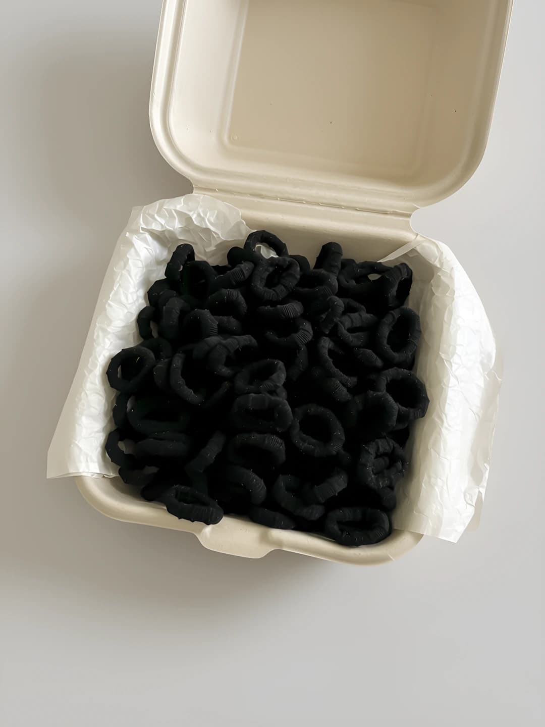 Bamboo black hair ties (200 pcs)
