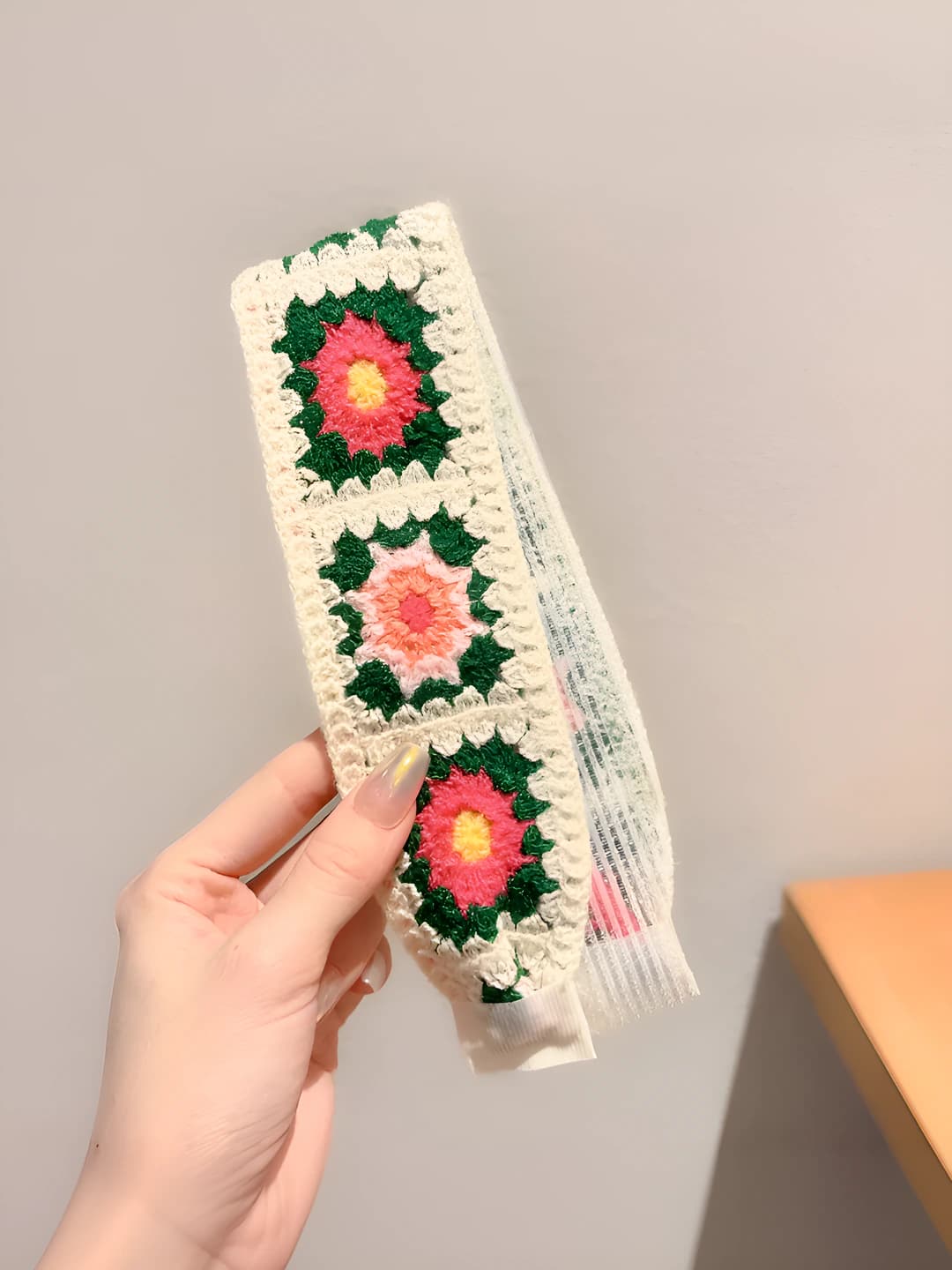 9# Beige floral variant 37.5 cm