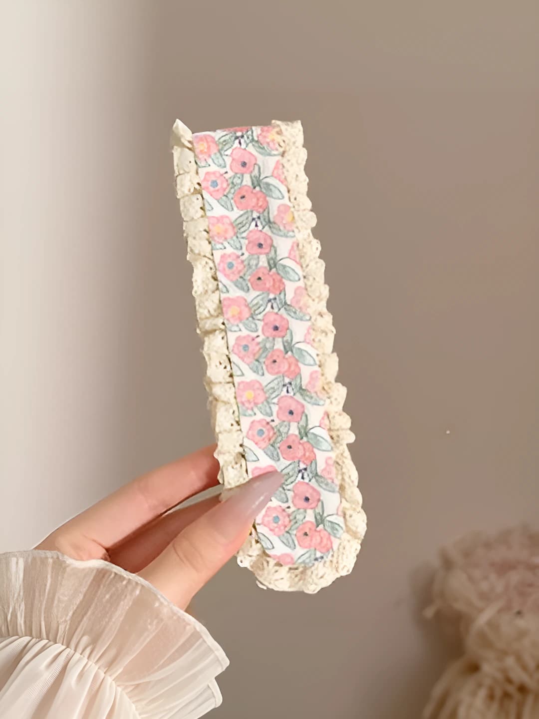 Розовый цветочный, 34*5 см