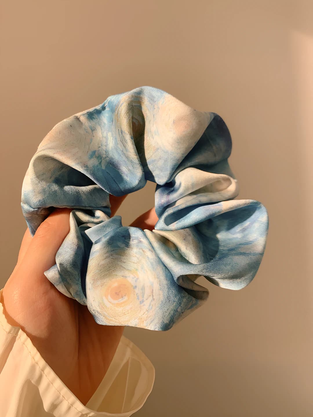 2# Tie-dye satin-blue 12 cm