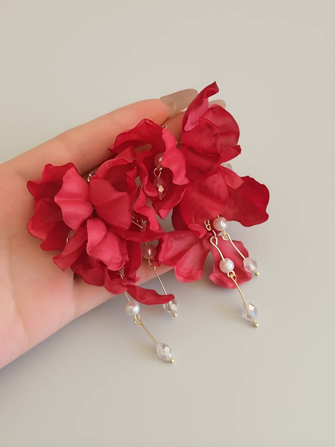 Malina rangli gulli fringil quloqchin, 9.5 cm