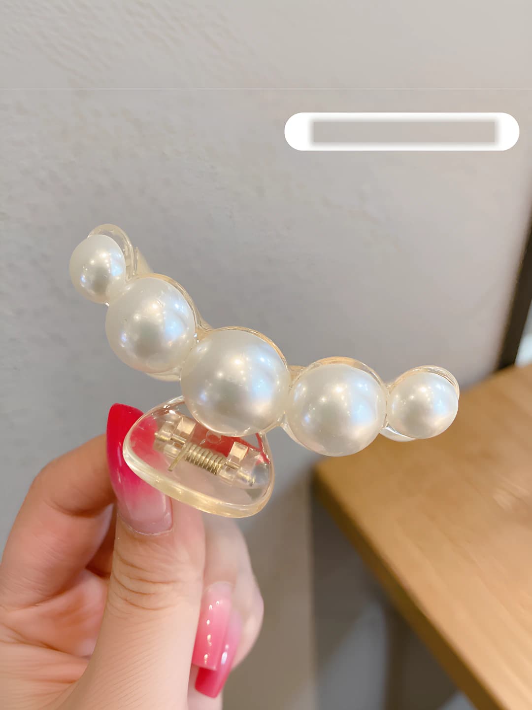 6# Clear large pearl 7cm