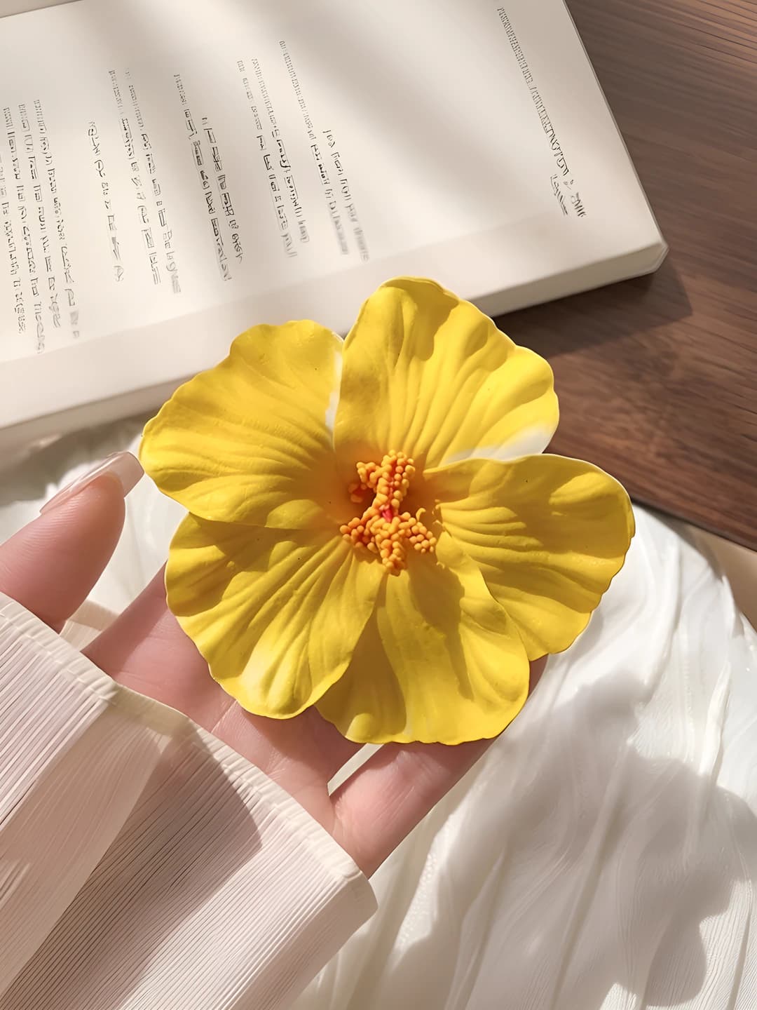 6# Жёлтый плюмерия соч. зажим ~10cm