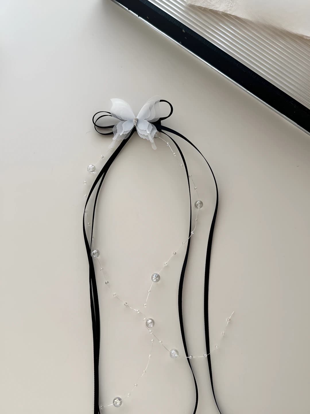 3# white butterfly 1 pc, 4.5cm, 30cm