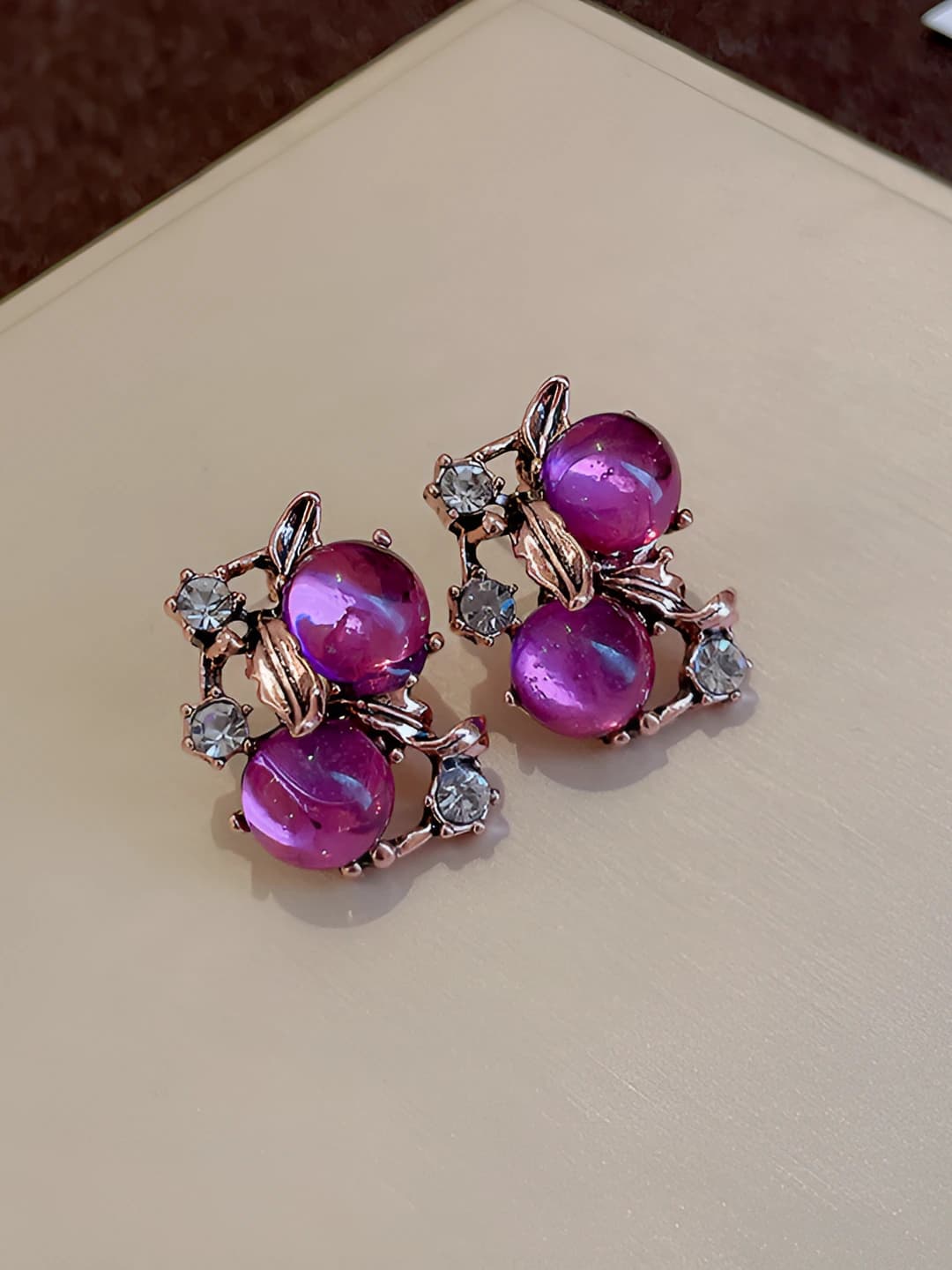 38# Silver post - Gold - Purple