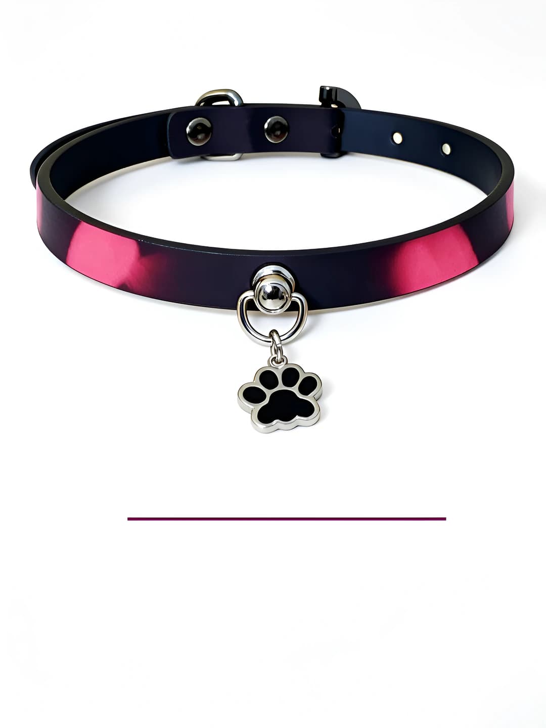 Ayollar uchun issiqlikka sezgir rang o'zgaradigan pushti teri choker, murcha shaklidagi dizayn elementi, 24g