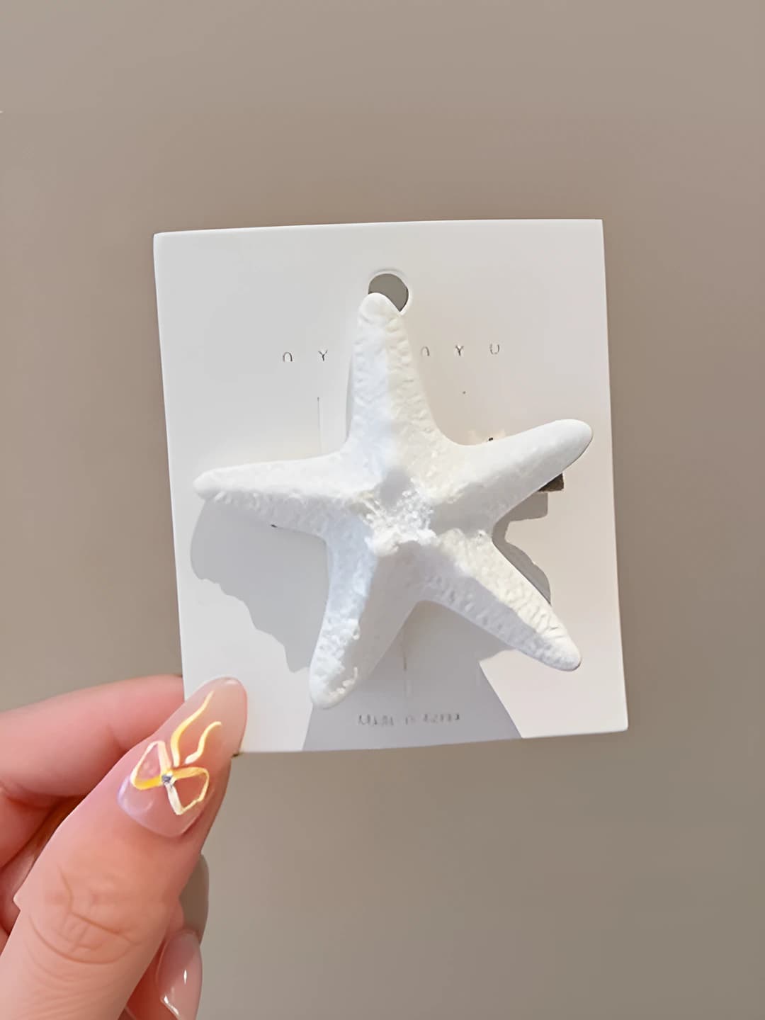 4# Starfish, white, 5.5 cm