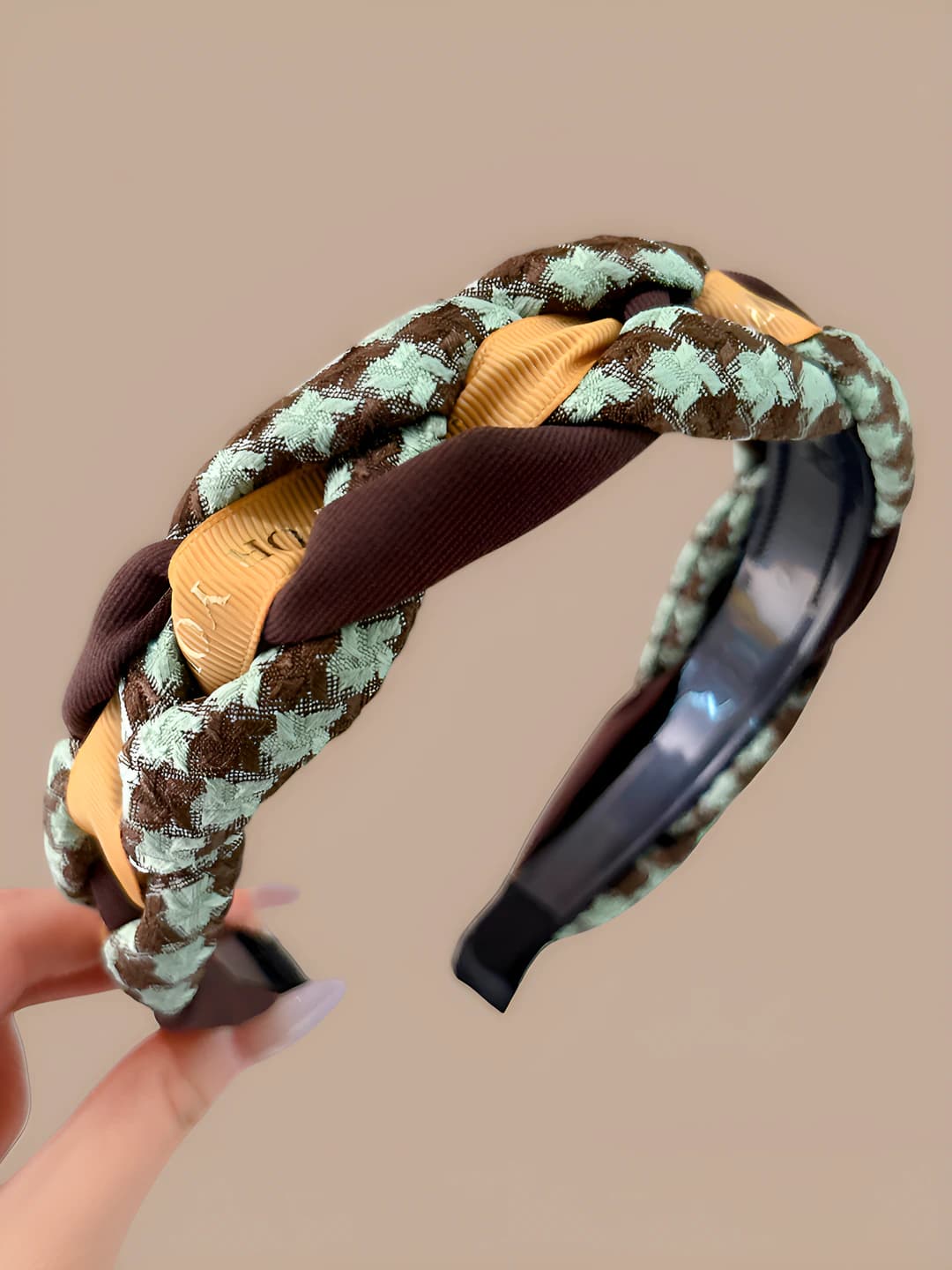 Coffee twist headband 4cm