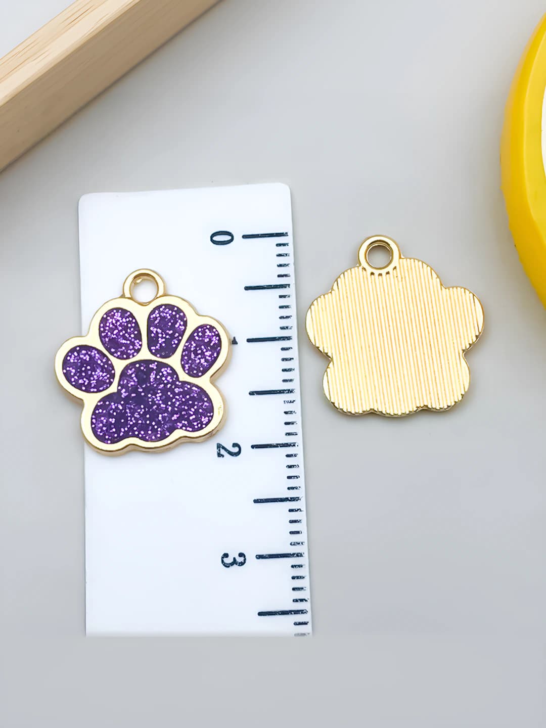 Kc золото фиолетовый с золотом коготь медведя 17x16mm-1.1g