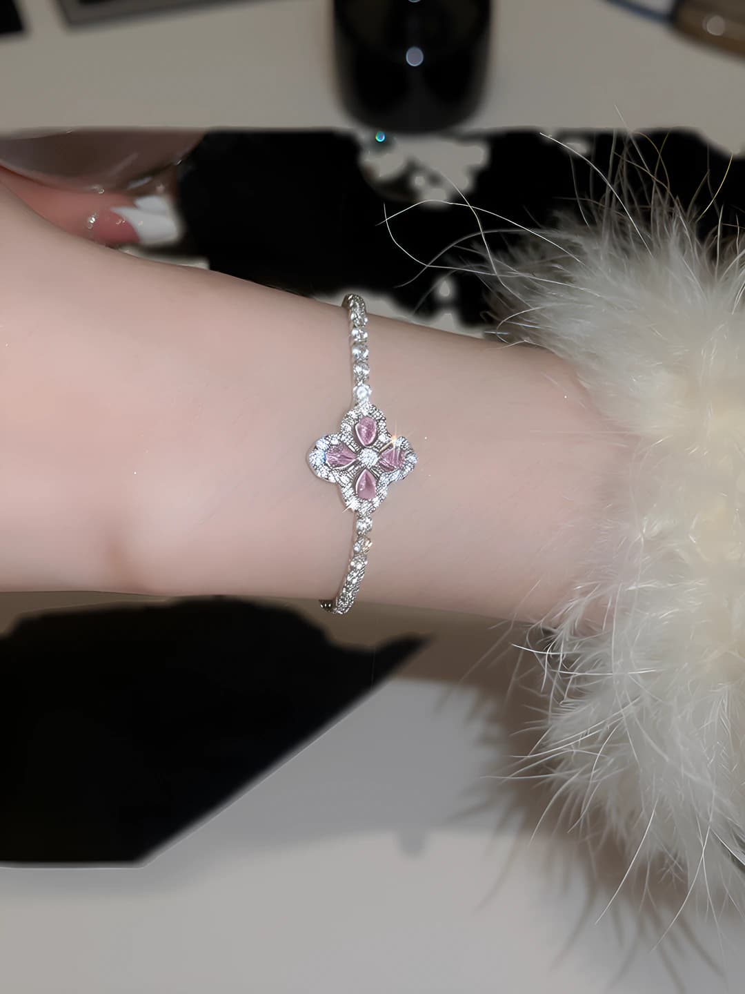 37# bracelet - Silver - Pink