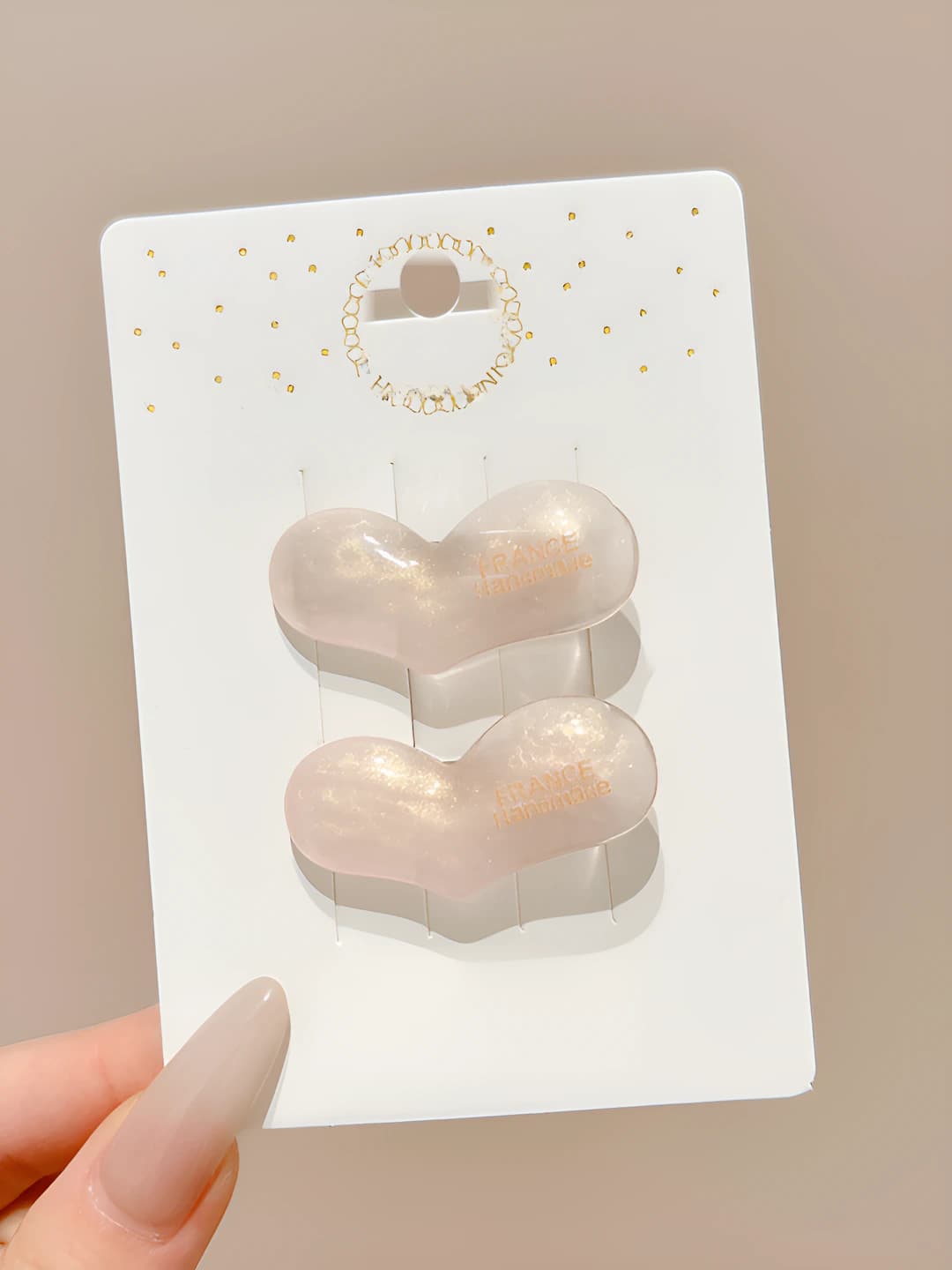 4# Off-white heart 4 cm