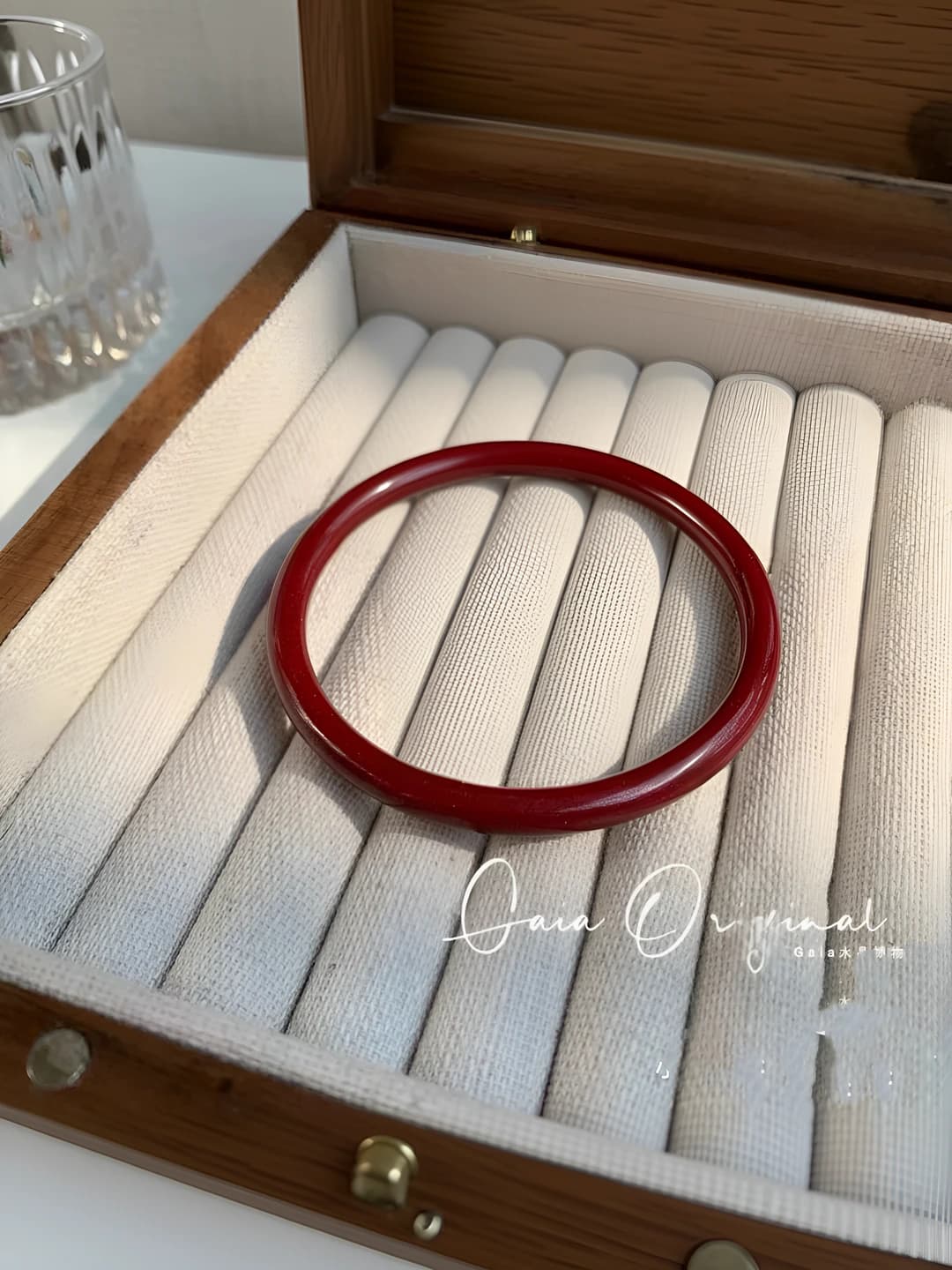 【6mm】Cinnabar qizil 1 dona