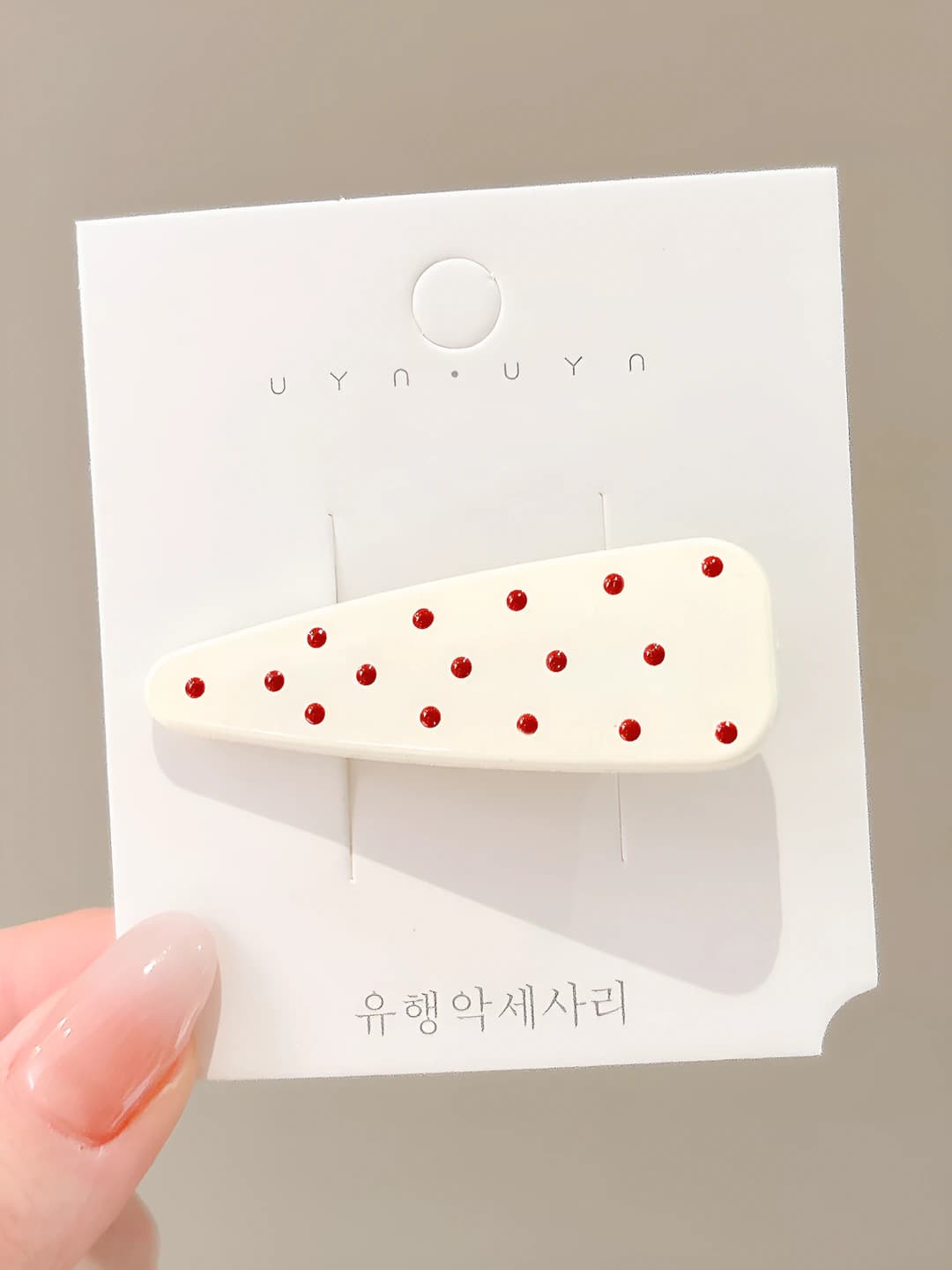 4# Qizil nuqali soch qisqichi ~5.7cm