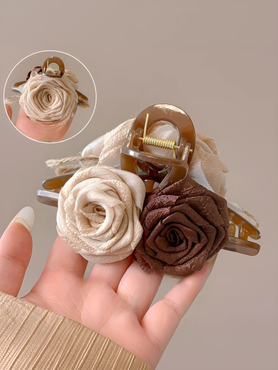 2# Oq-kofe qurugan gul qisqich 13cm