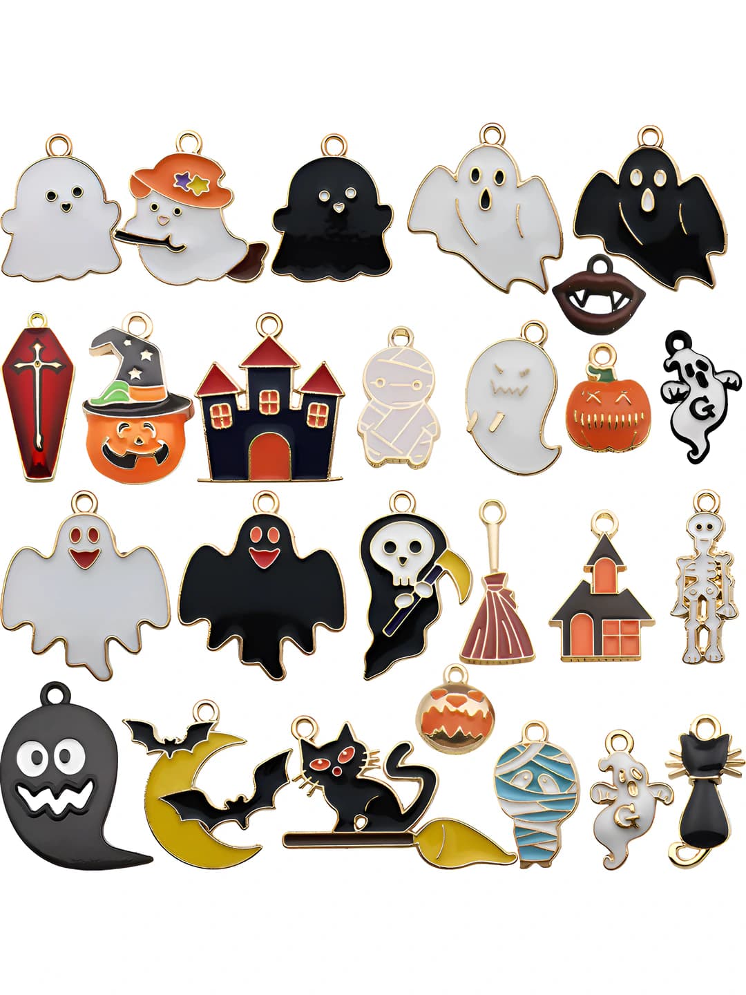 Ayollar uchun Halloween enamel sharmlar/pendantlar DIY jovalar uchun