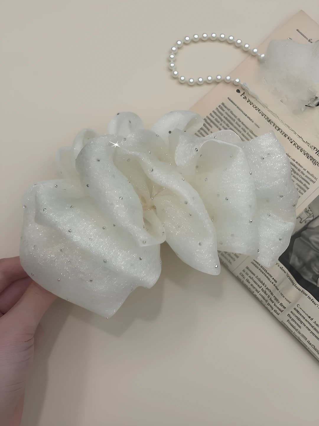 Double-sided bubble cloud clip (Champagne)