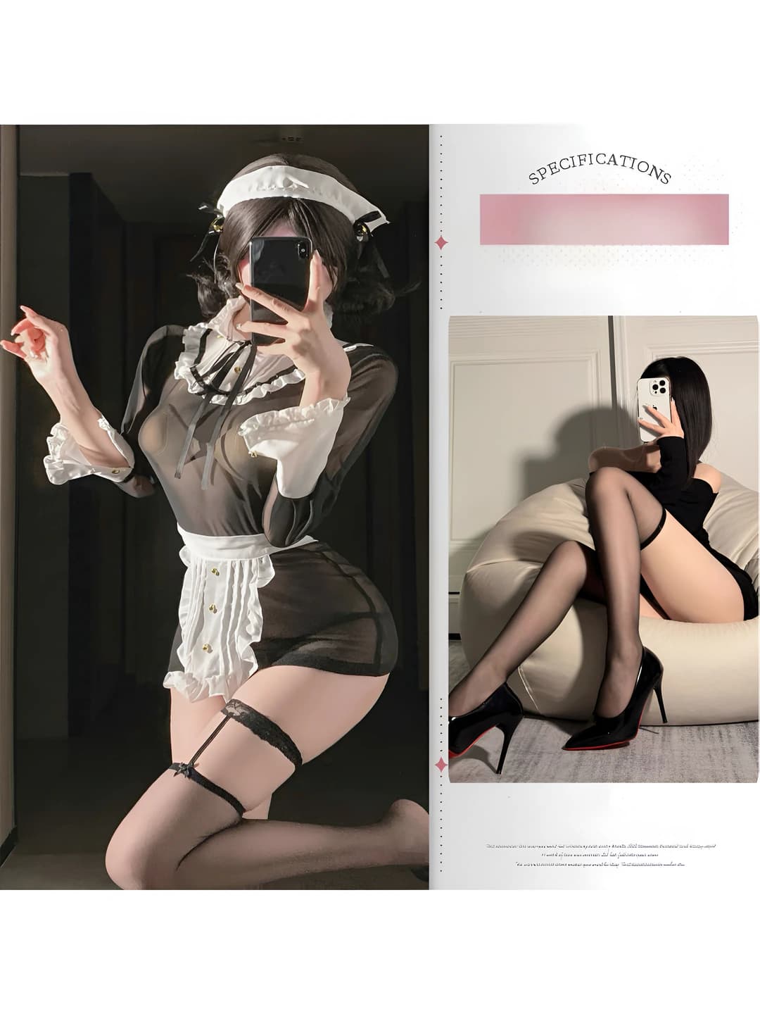 Black + black seamless stockings