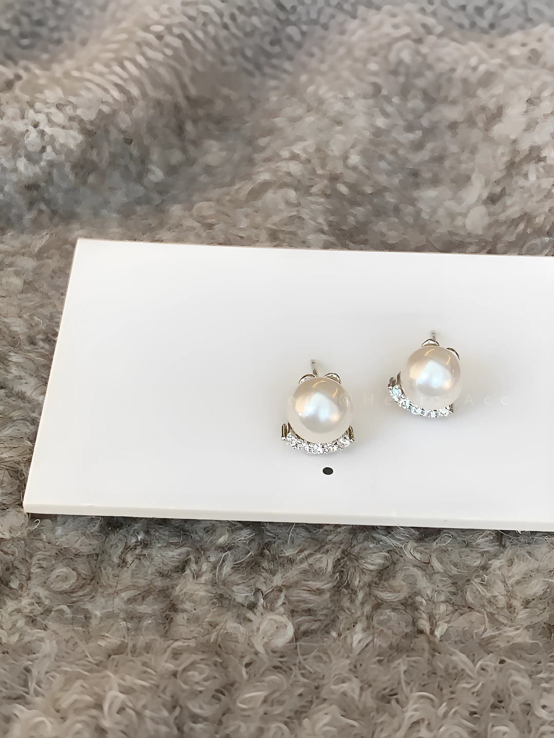 Oq marvarid quloqsoq 10 mm (kumush tayoqcha)
