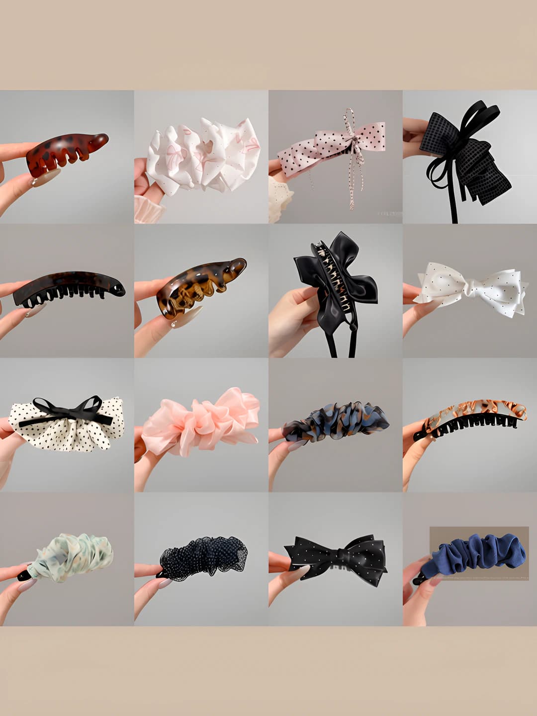 Women's hair clips and combs: 2026 new style, for thin hair, bow-shaped, banana-shaped, with butterfly, light luxury, Korean style, with natural design element, fresh and sweet