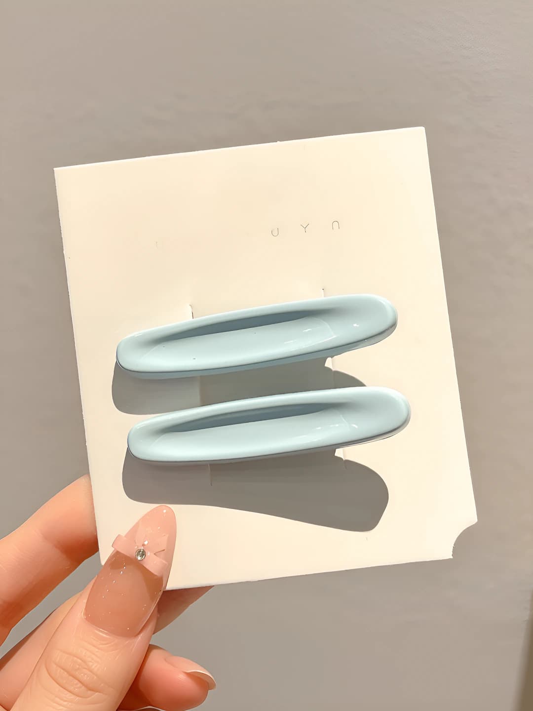 1# Rangli oval gulli soch to'g'asi Ko'k rang Juft ~5.2cm