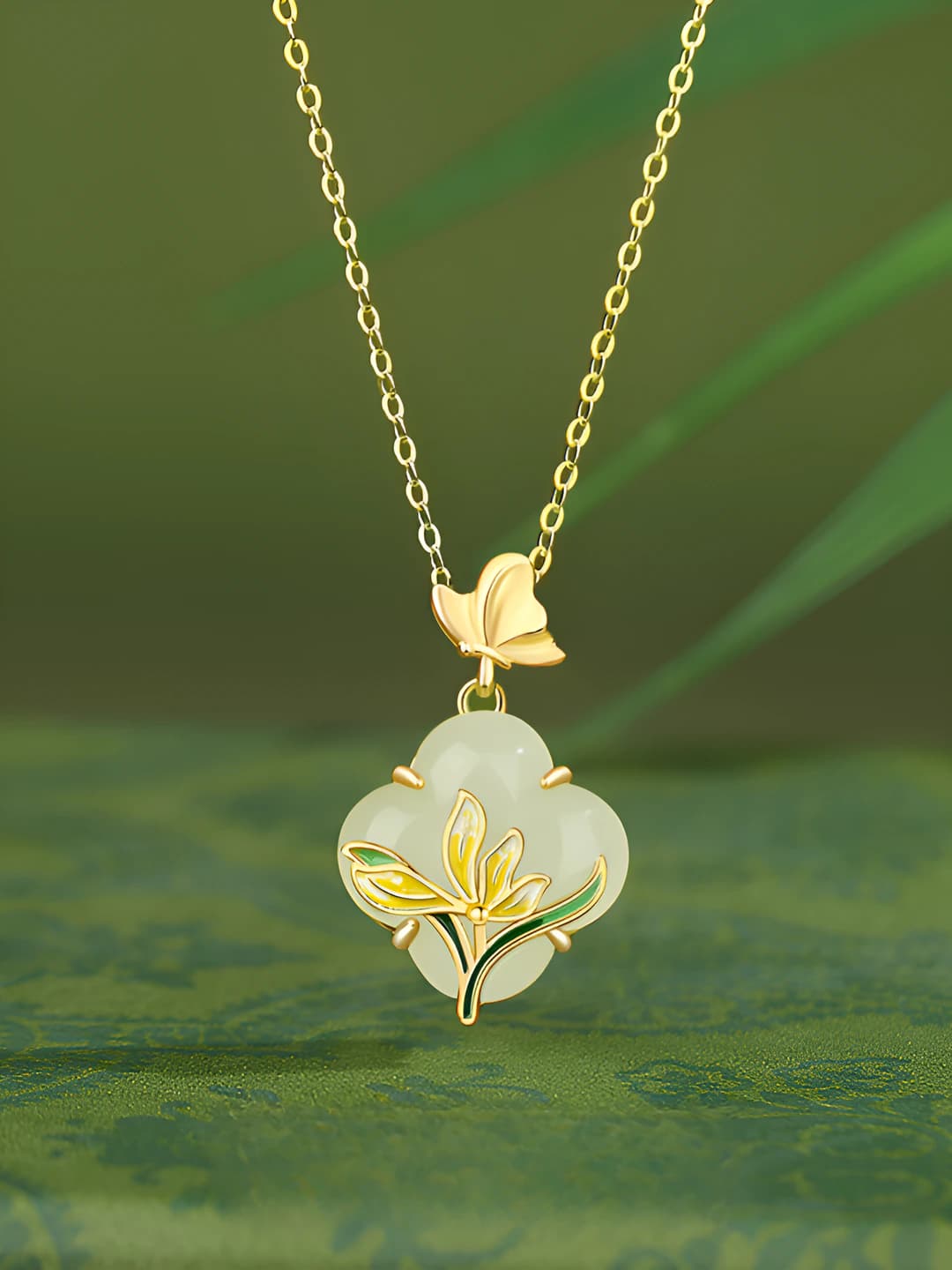 Magnolia flower necklace