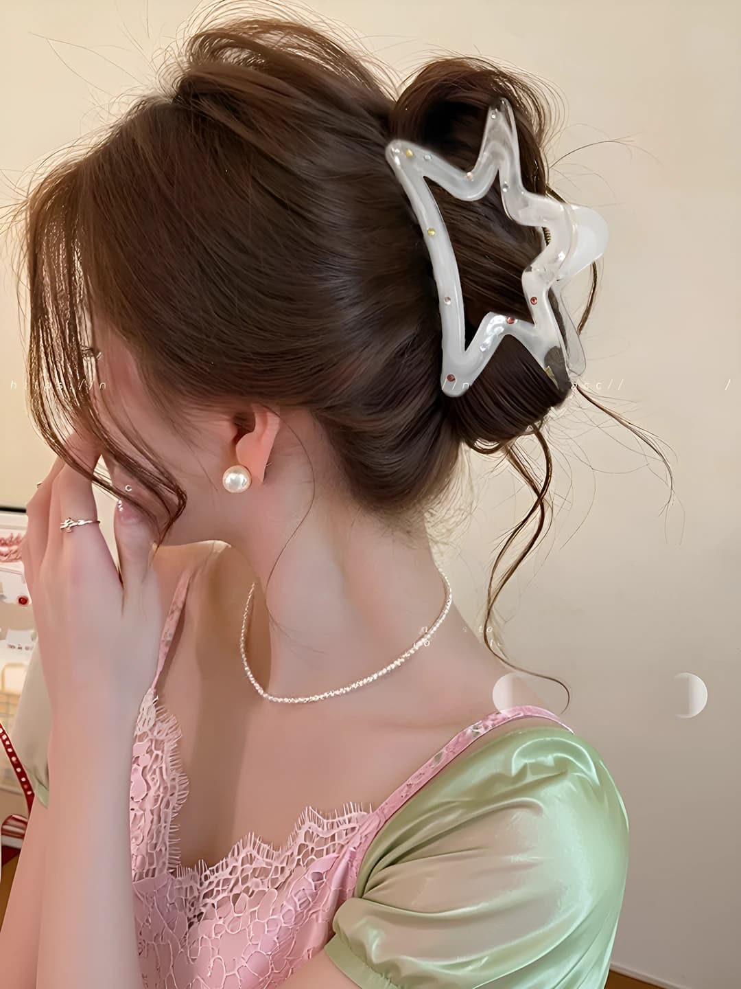 1# Зажим в форме звезды с камнями 10 см
