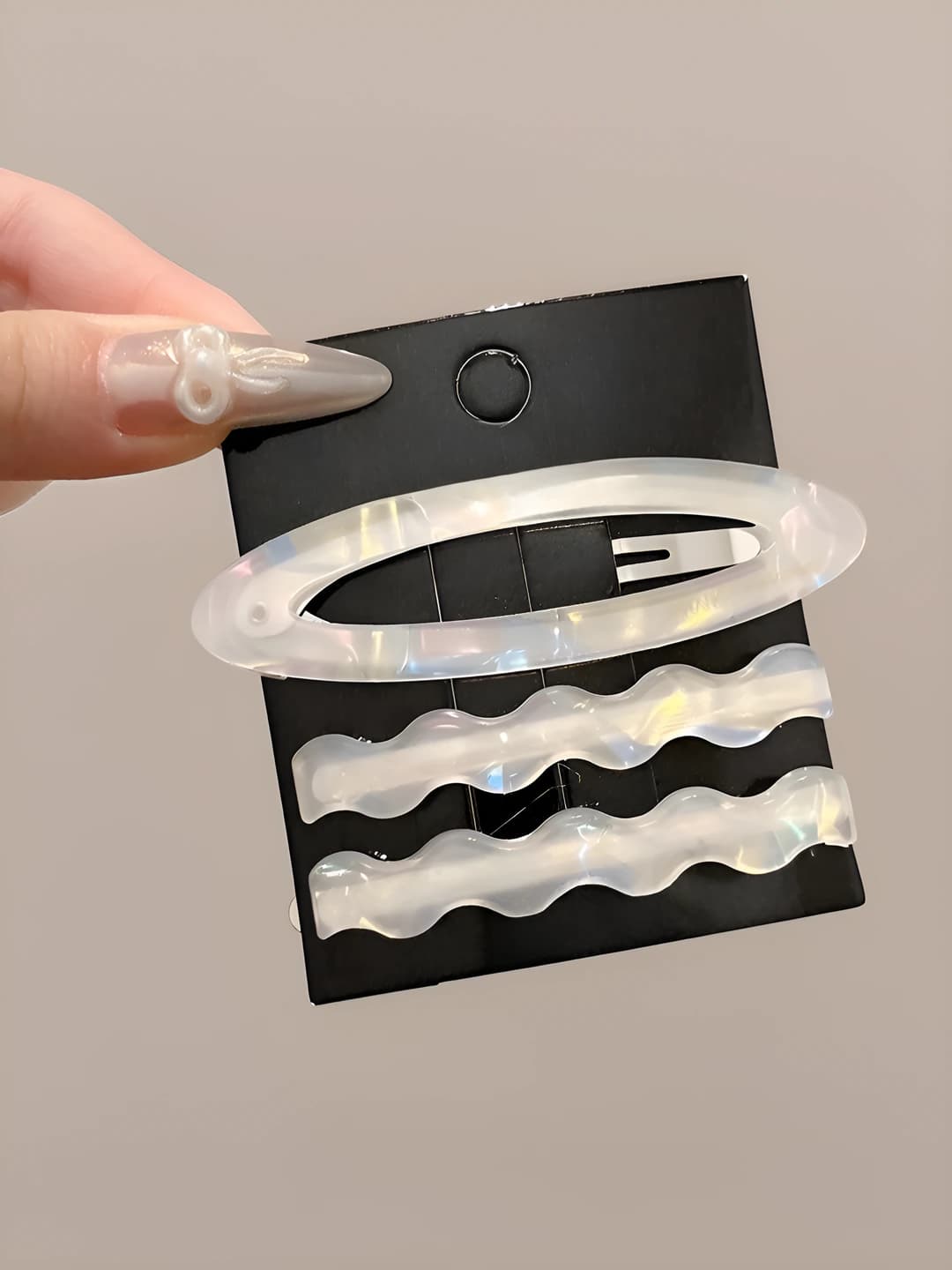 Multicolour white 3-piece set 7.5 cm + 6 cm