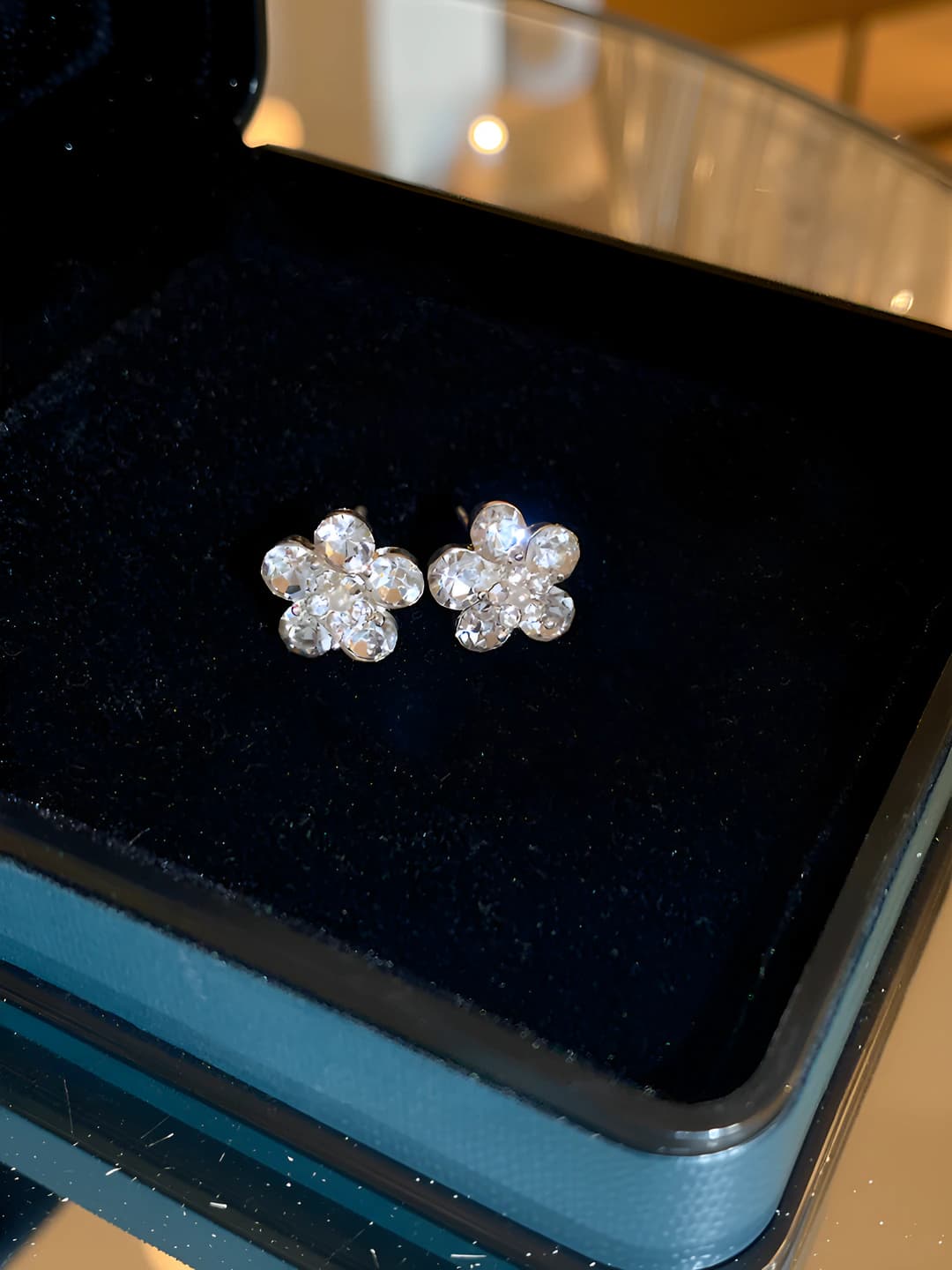 54# Silver post - Silver - Floral stud