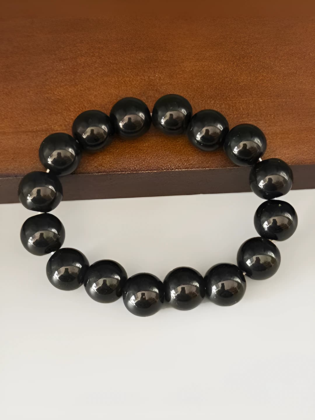 Obsidian imitasiyasi yuzuk 12 mm