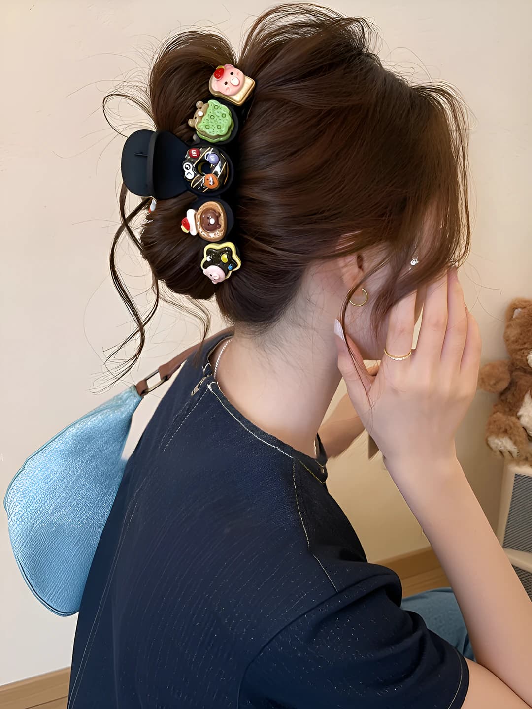 15# Glossy black donut 10 cm