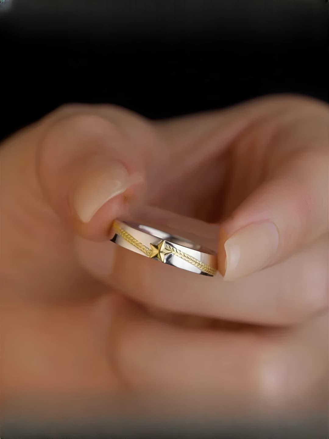 Five-point star rings - Men