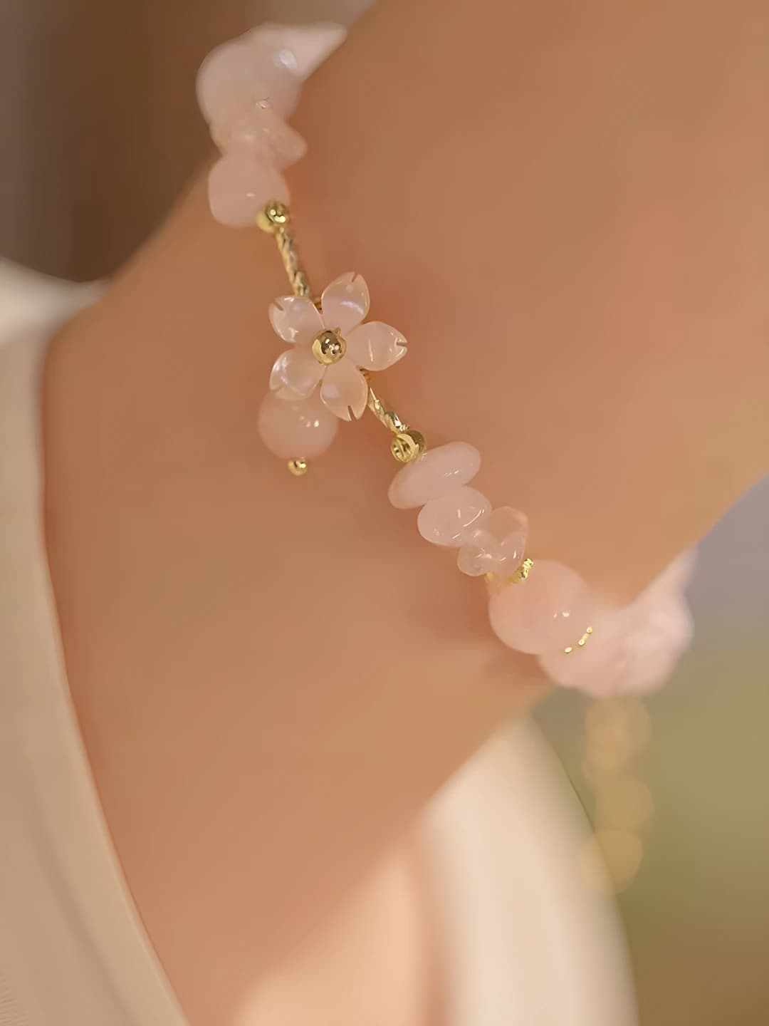 Pink sakura bracelet