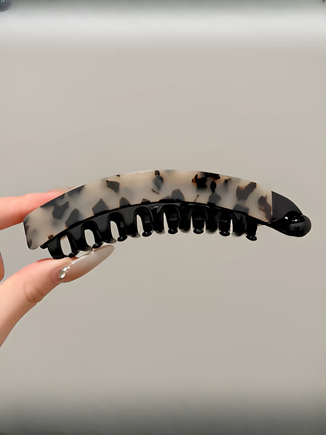 1# Large banana clip [Light tortoise] approx. 13 cm