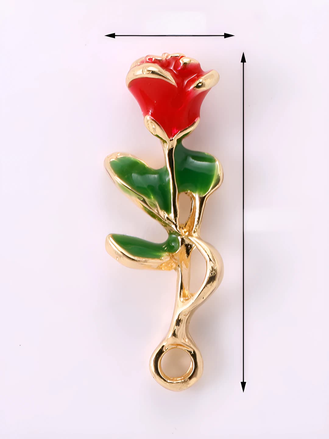 Red rose on gold base