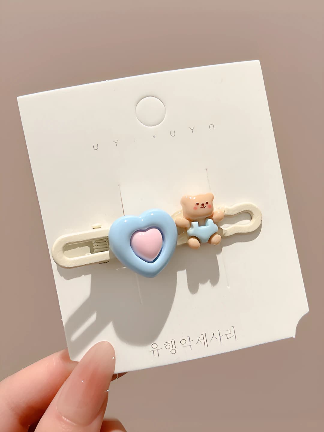 3# Bear heart clip 6 cm