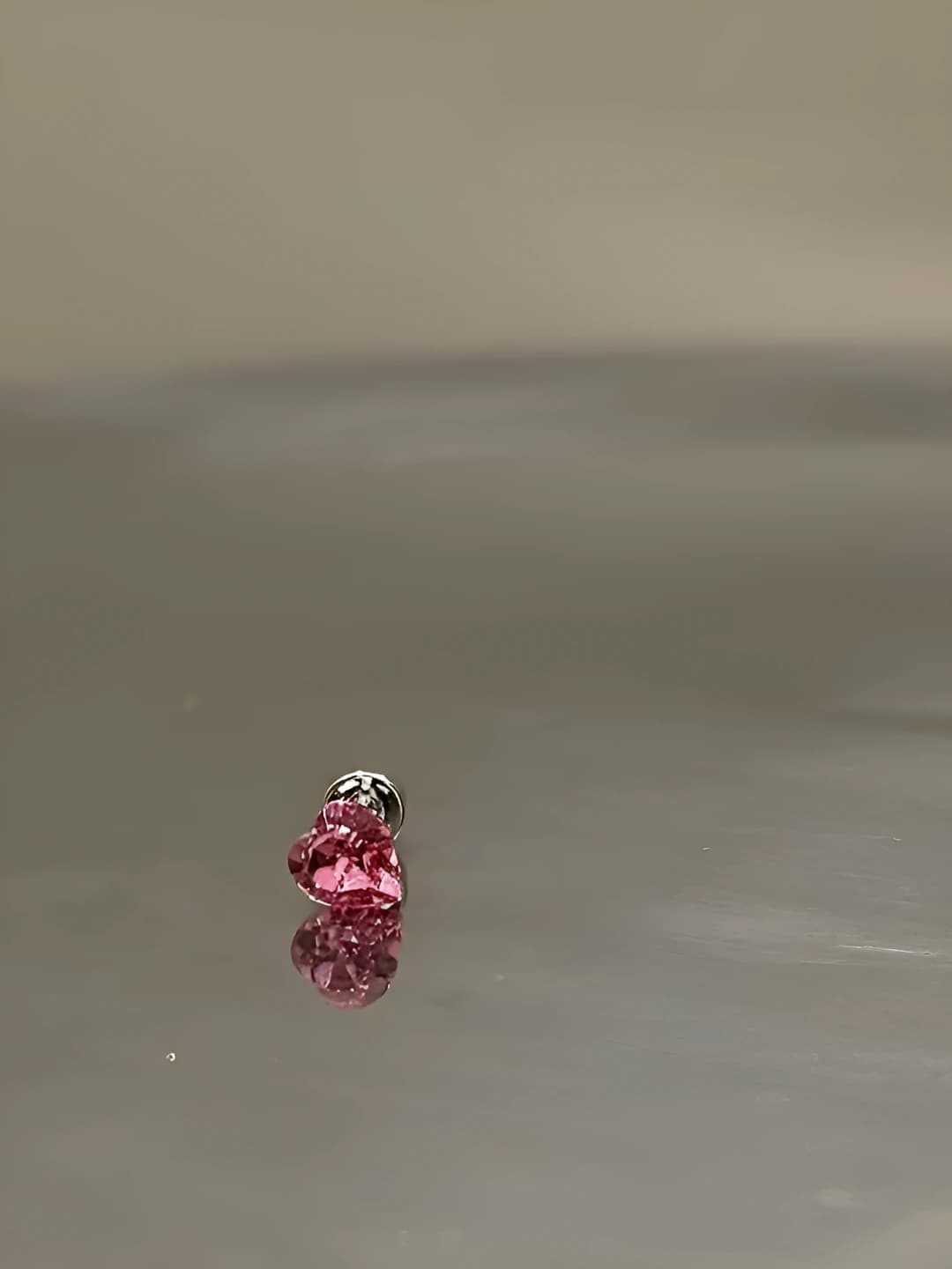 Розовое сердце, 5 мм, 1 шт