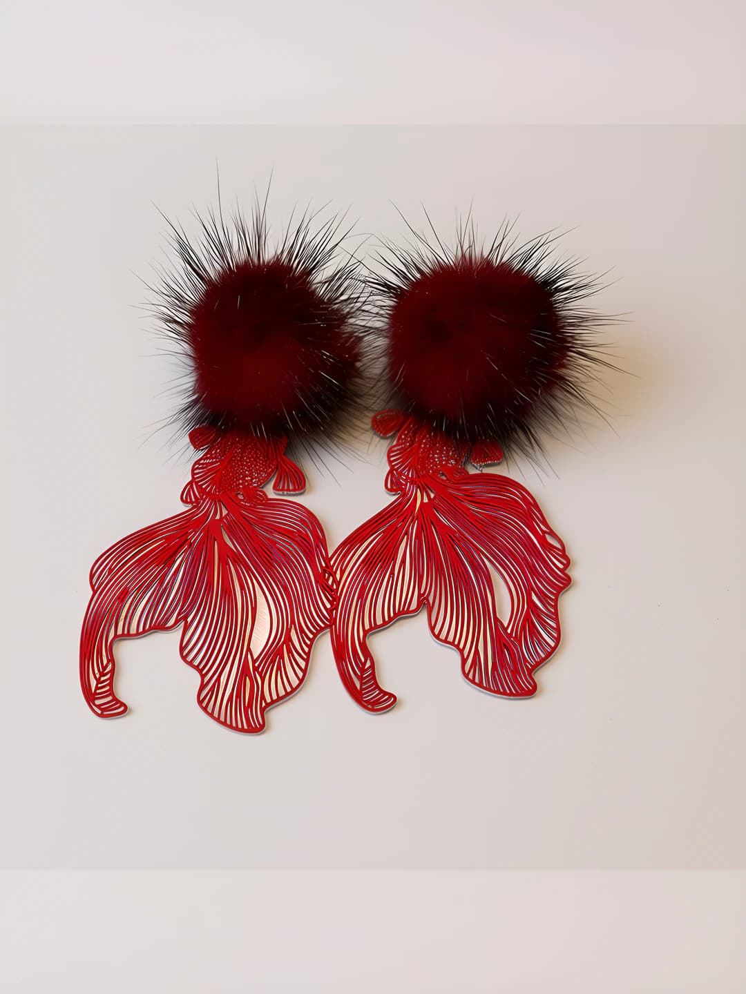 5 Silver pin - Red