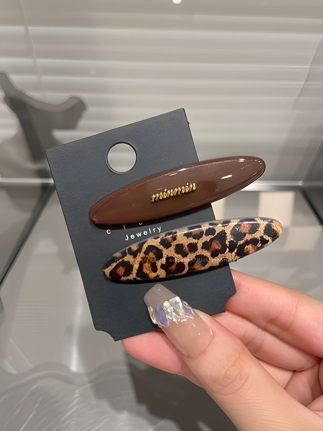 1# Harflar+Leopard - 4cm qisqich, 7cm aksessuar