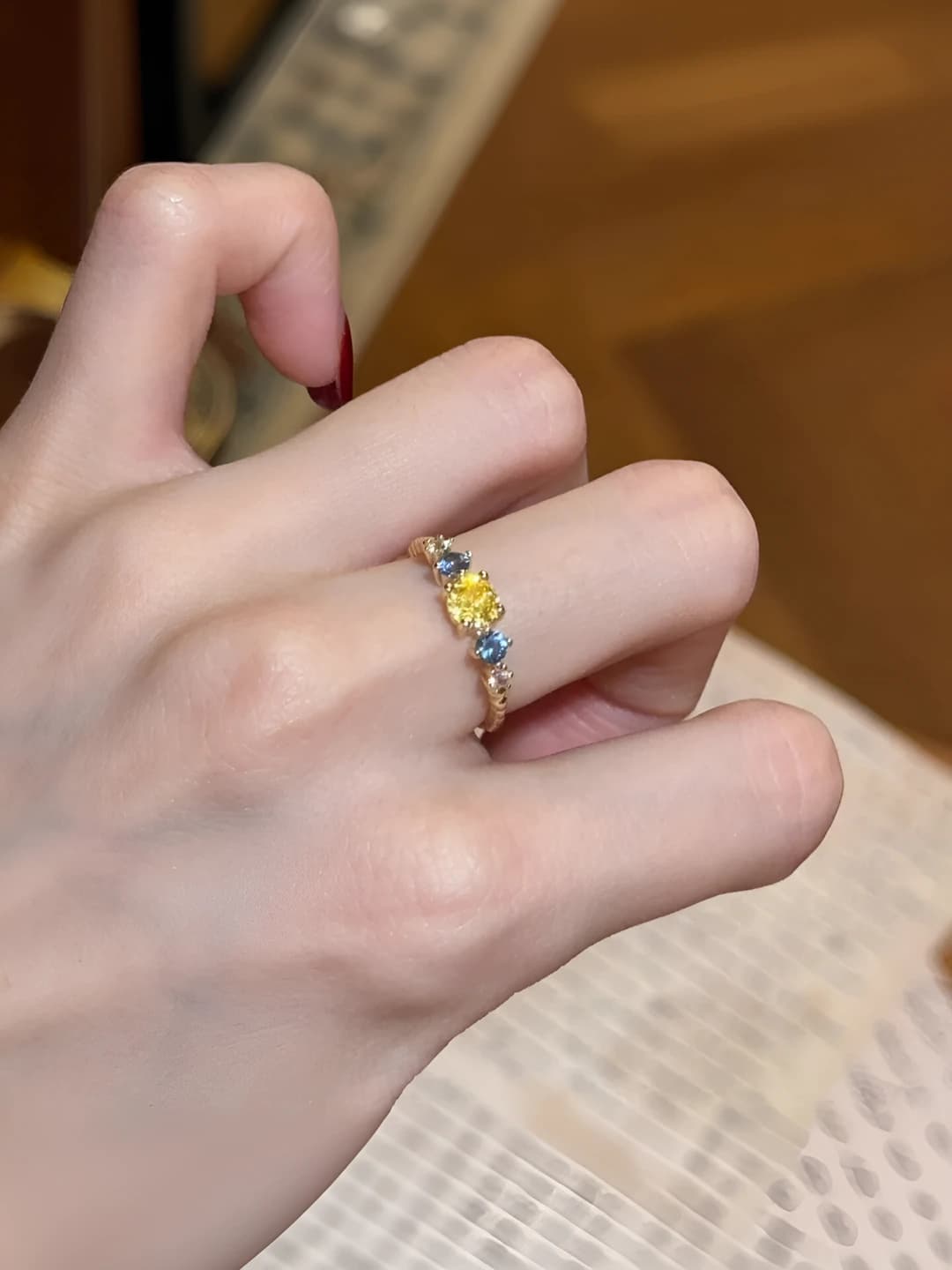 Ring - Gold - Yellow - Blue